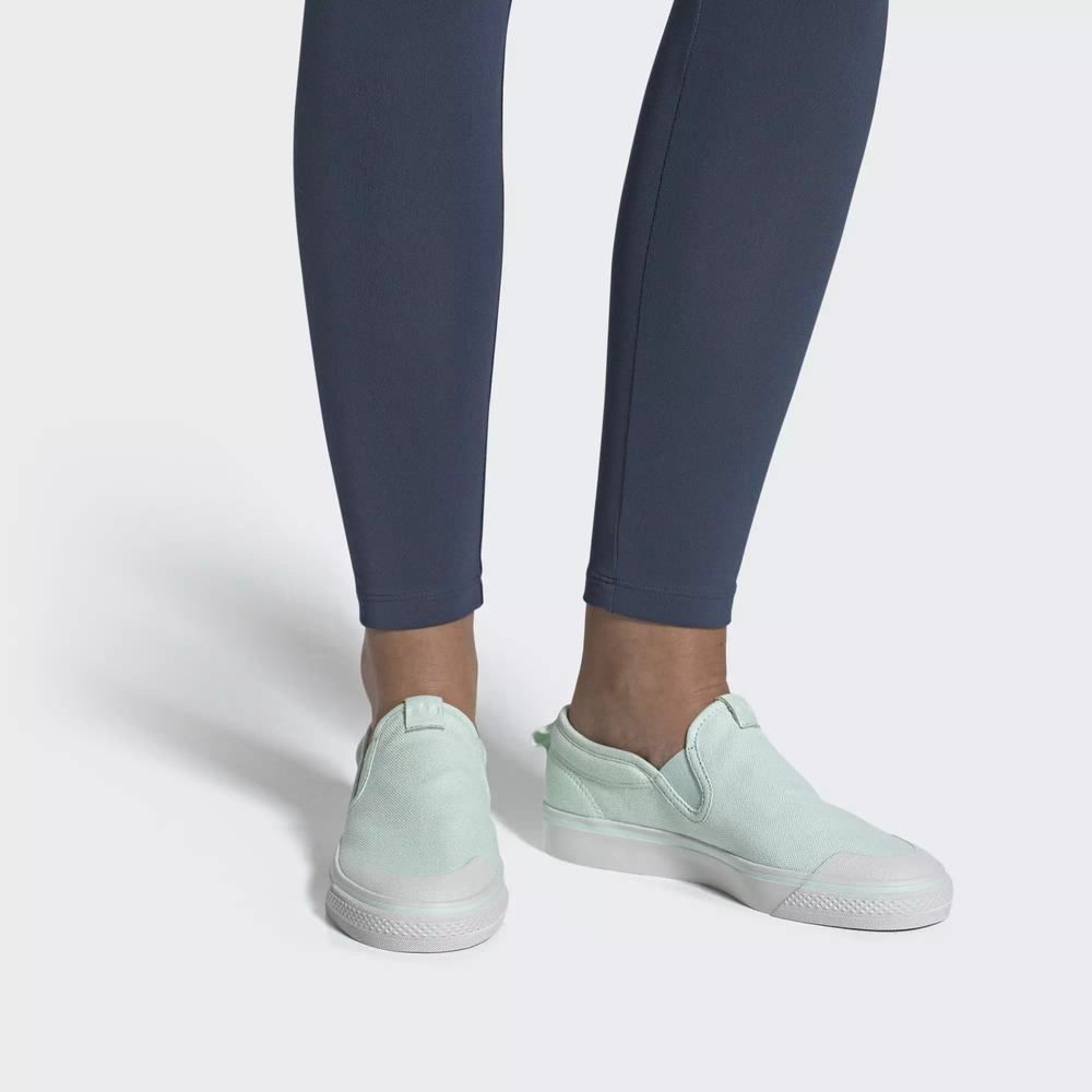 Adidas Nizza Slip-on Tenis Verdes Para Mujer (MX-92735)